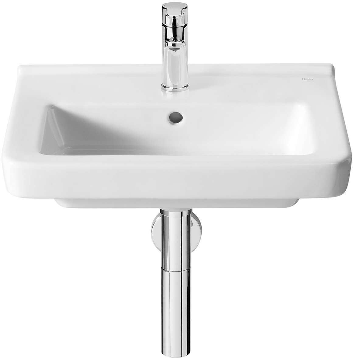 Roca DamaN 550 x 320mm Compact Wall Hung Basin With 1 Tap Hole