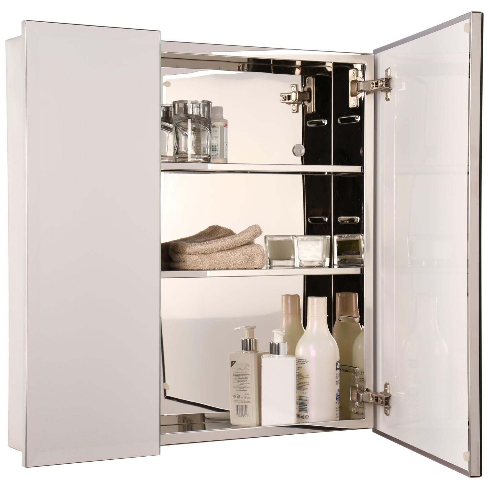 Croydex Dempsey Double Door Stainless Steel Cabinet 610 X 610mm