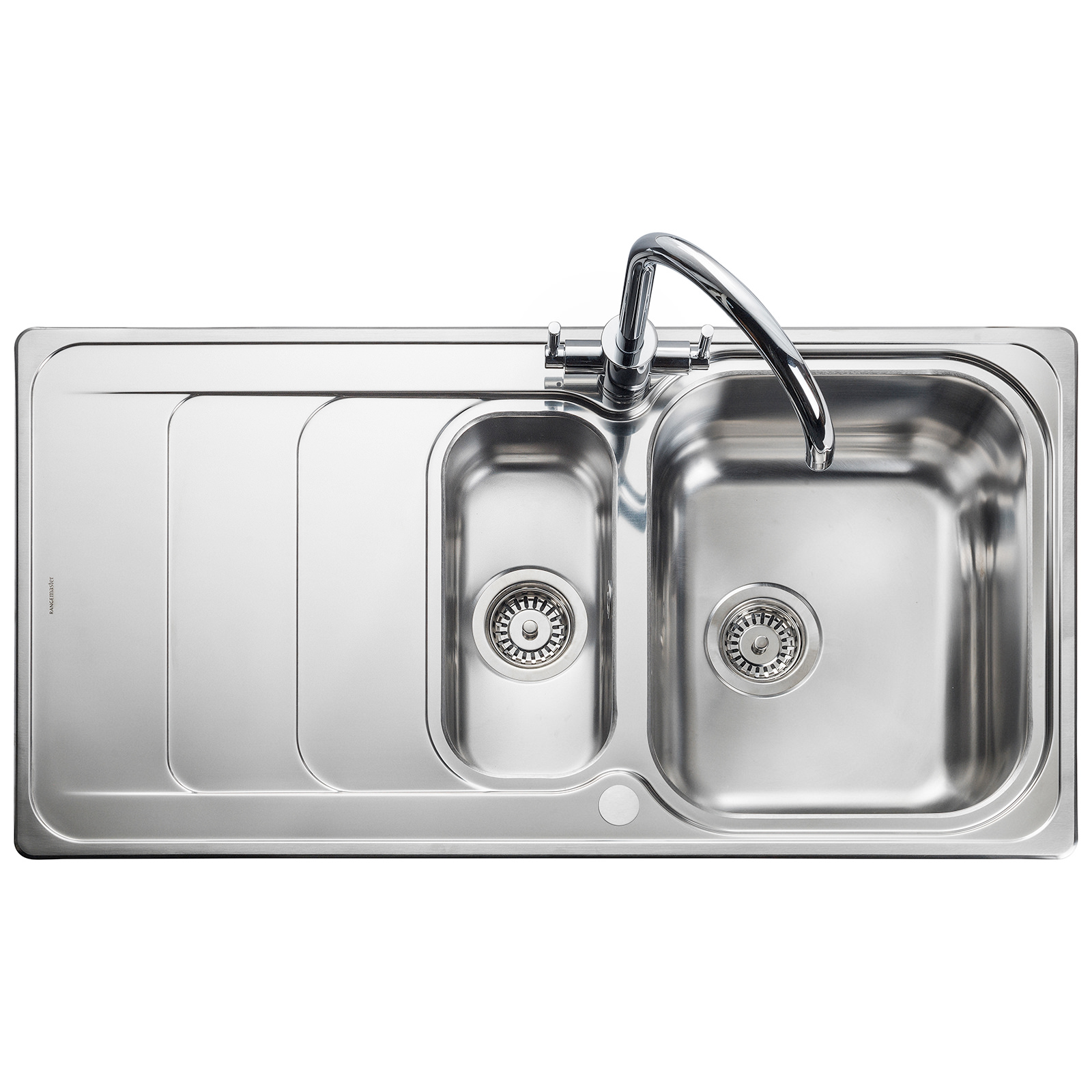 Rangemaster Houston 985 x 508mm Stainless Steel 1.5B Inset Kitchen Sink