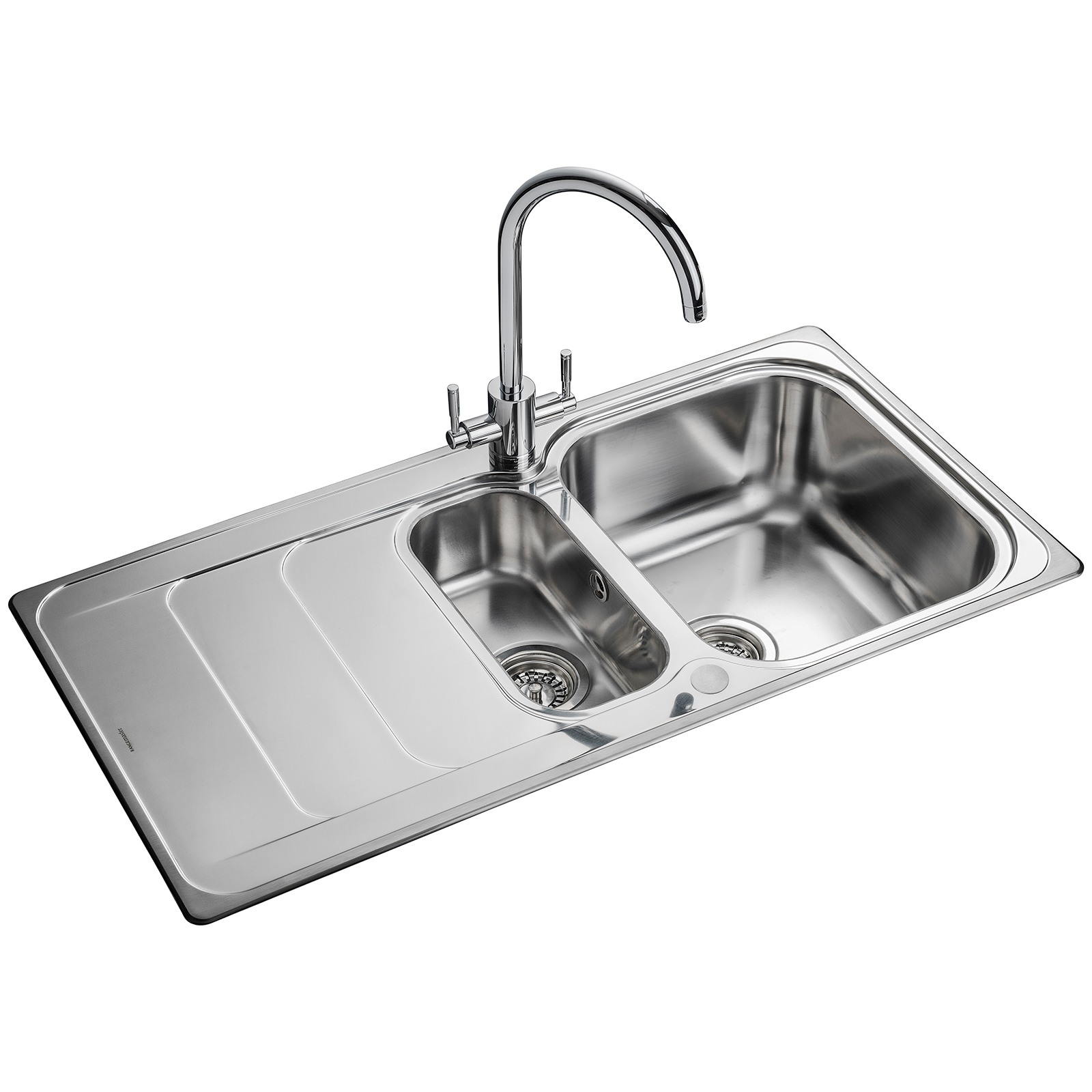 Rangemaster Houston 985 x 508mm Stainless Steel 1.5B Inset Kitchen Sink