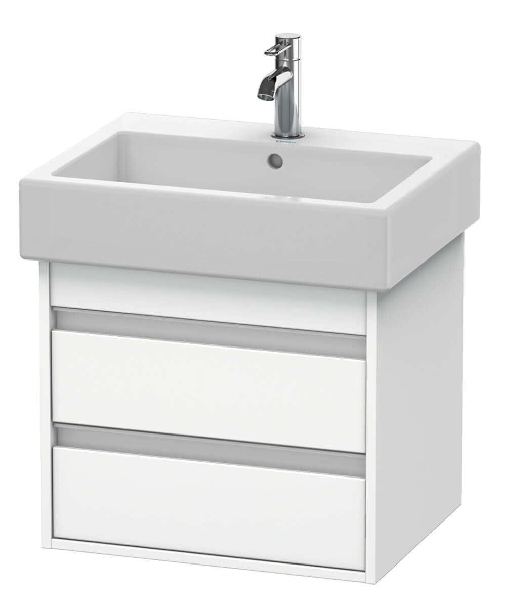 Duravit Ketho Double Drawer 550mm Vanity Unit With 600mm Basin