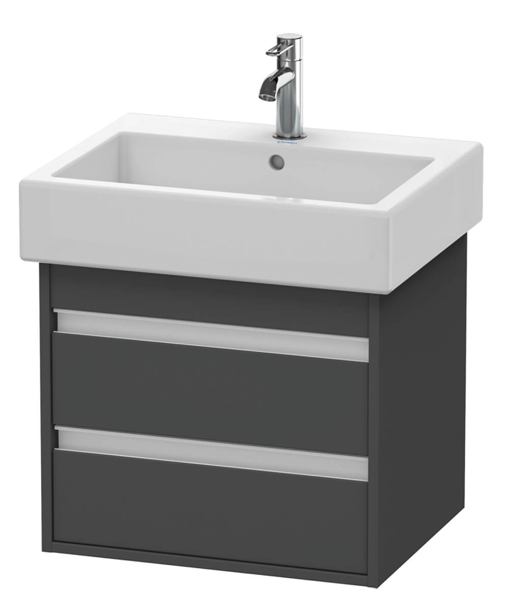 Duravit Ketho Double Drawer 550mm Vanity Unit With 600mm Basin