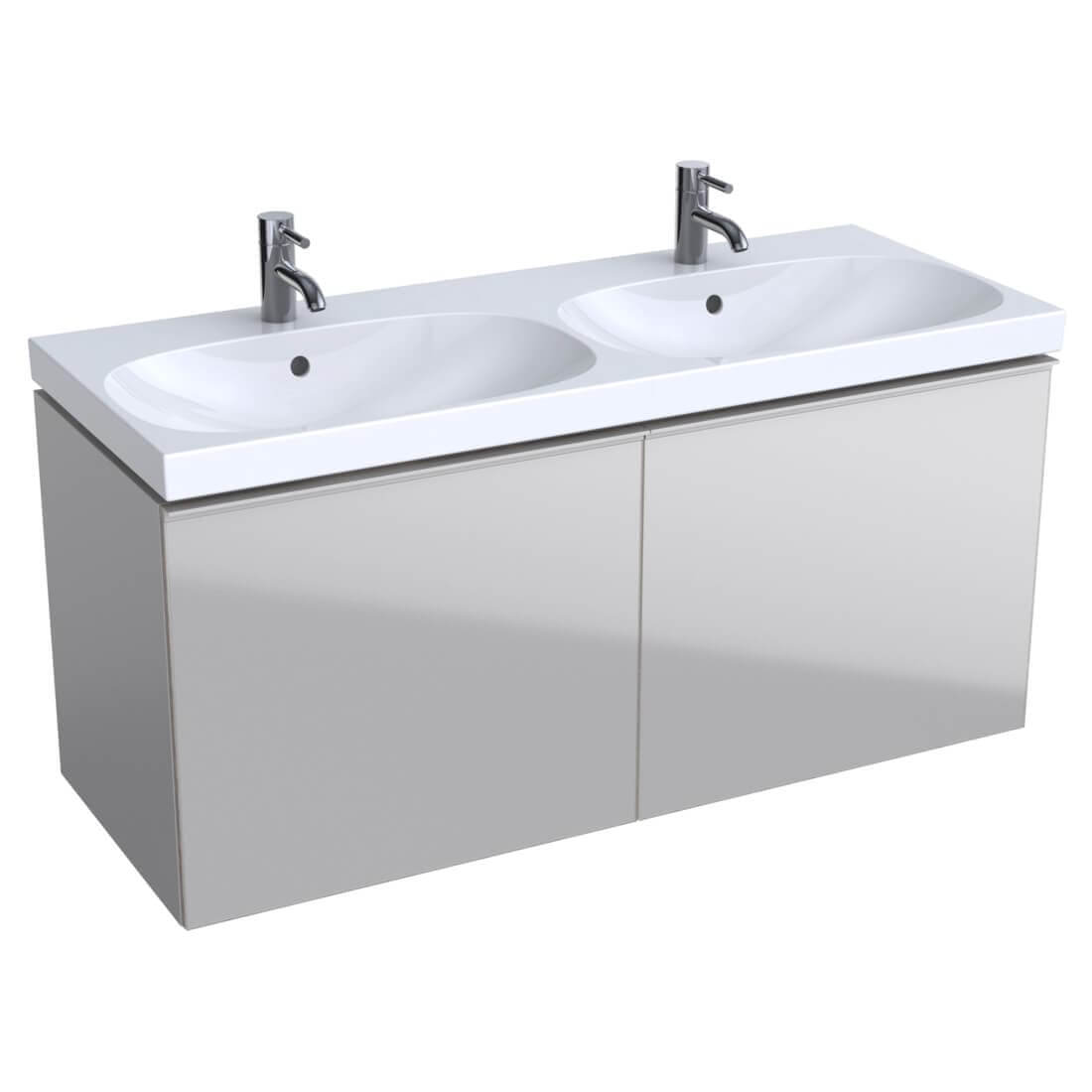 Geberit Acanto 1200 X 482mm Two Drawers Vanity Unit And Double Basin