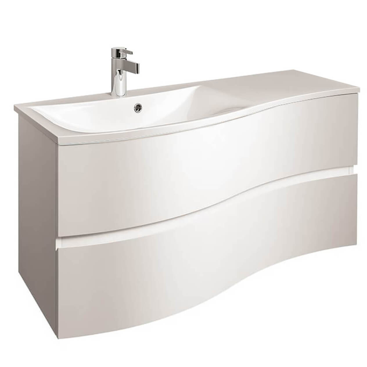 Crosswater Svelte 1000 x 520mm Unit With Basin SE1000SDWG+