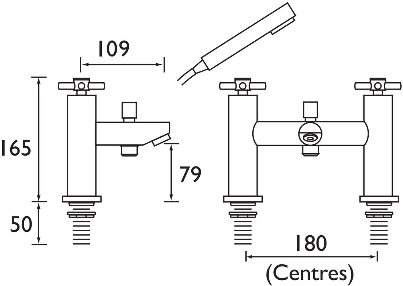 Bristan Decade Bath Shower Mixer Tap