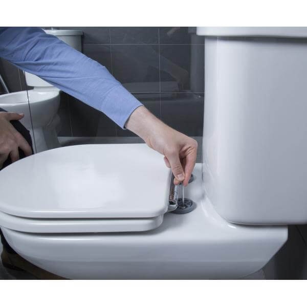 Croydex FlexiFix Garda White Soft Close Toilet Seat
