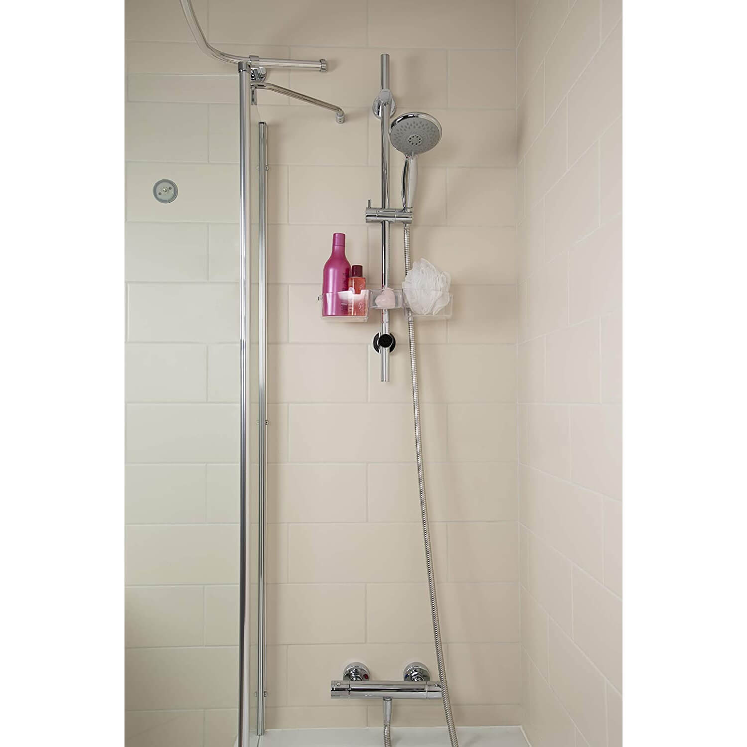 Croydex Riser Rail Clear Shower Basket PA670000