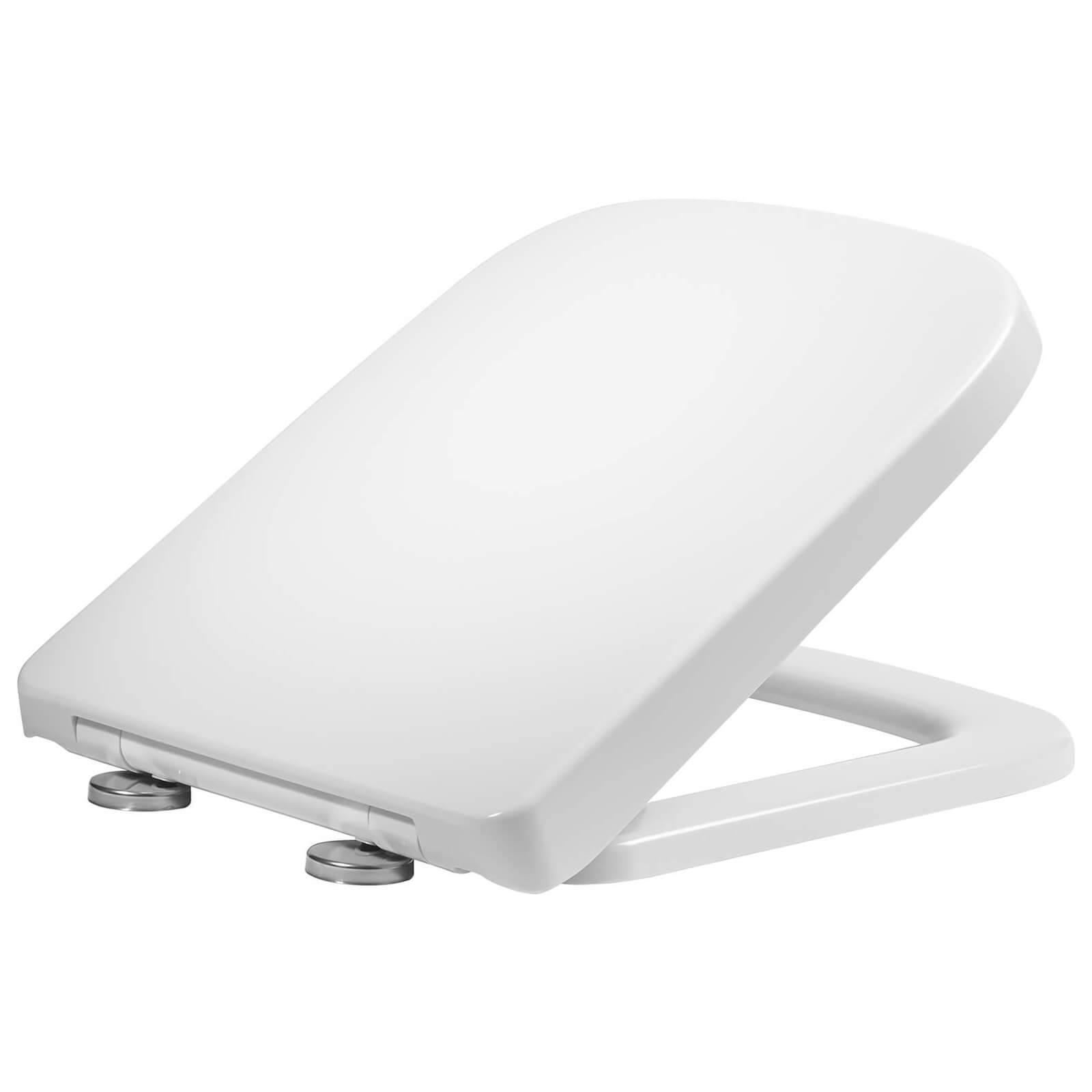 Roper Rhodes Linear Square Wrap Over Soft Close White Toilet Seat 8905WSC