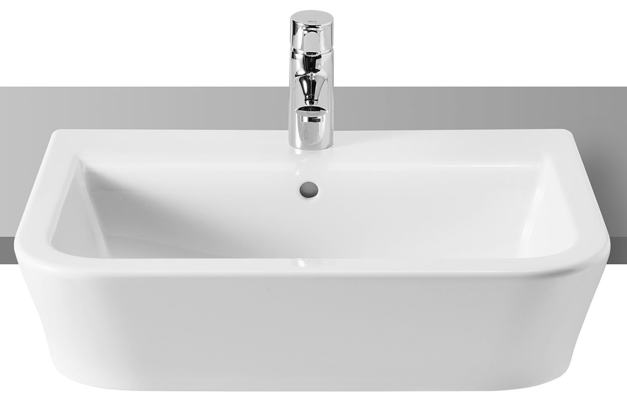 Roca The Gap 560 x 420mm SemiRecessed Basin Without Tap Hole