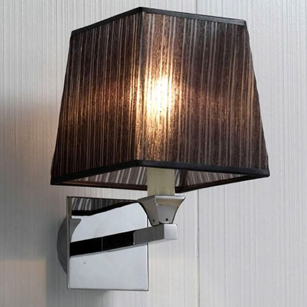 Imperial Astoria Wall Lamp With Black Fabric Shade