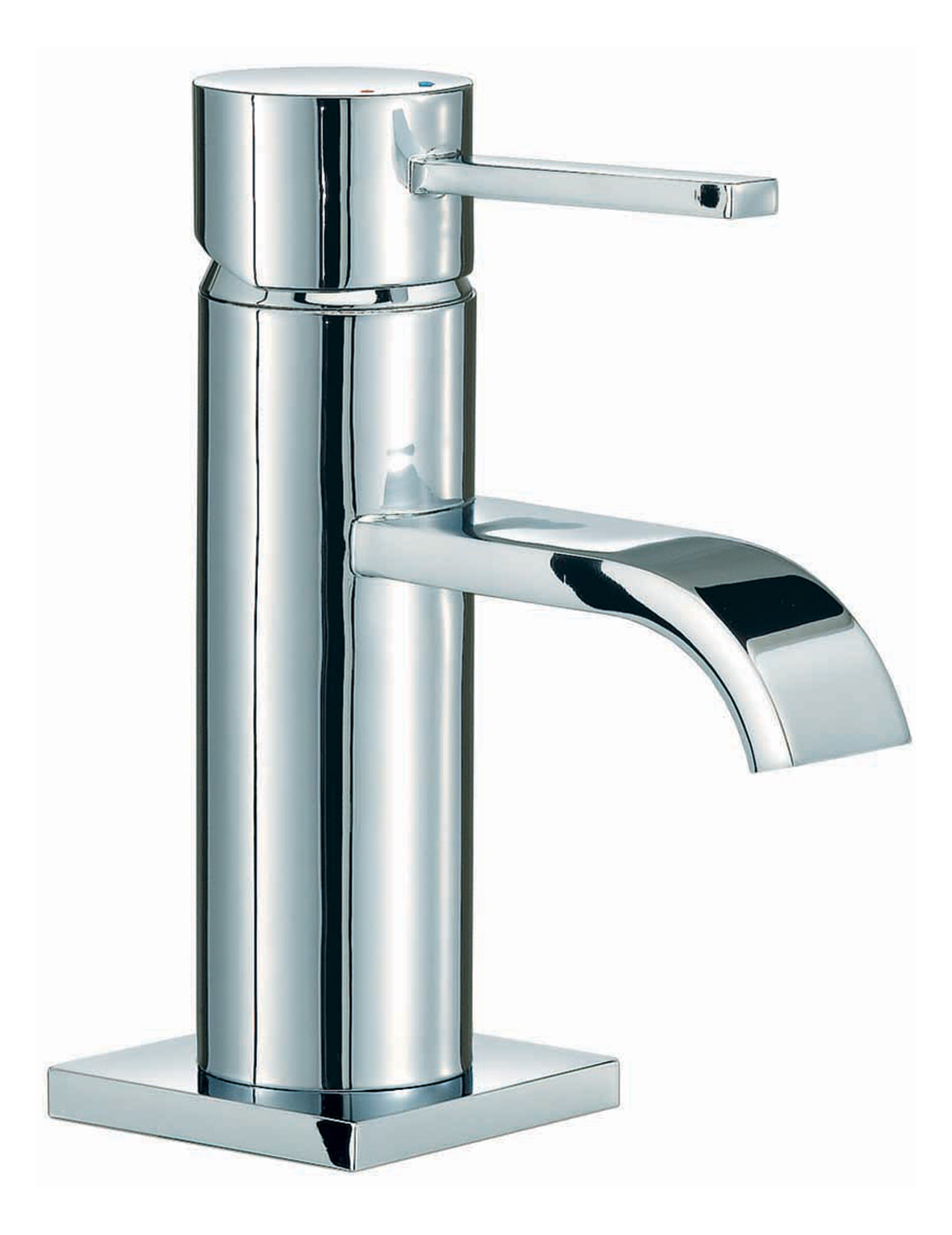 Mayfair Wave Lever Mono Basin Mixer Tap With Pop Up Waste