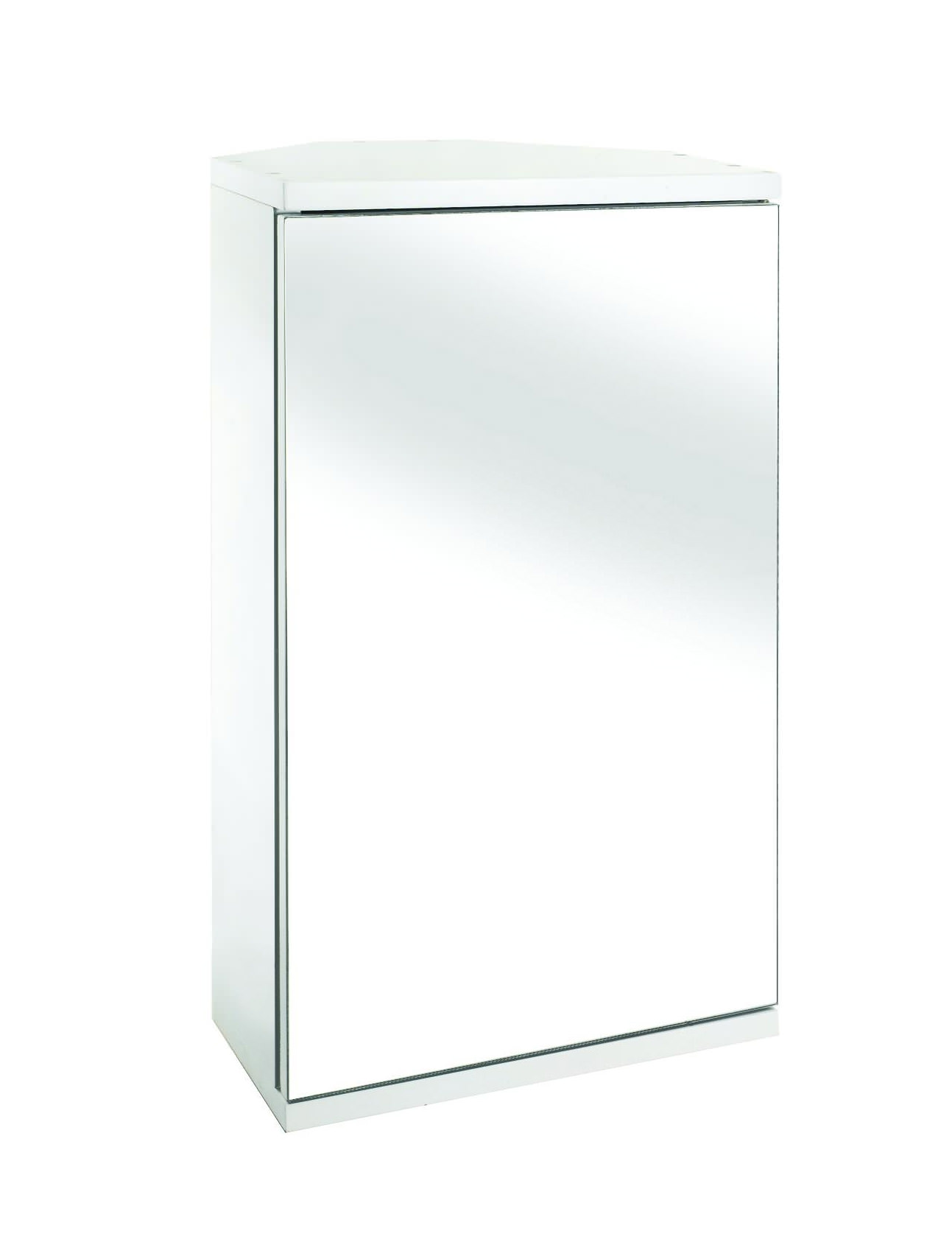 Croydex Wooden Simplicity Self Assembly Corner Mirror Cabinet