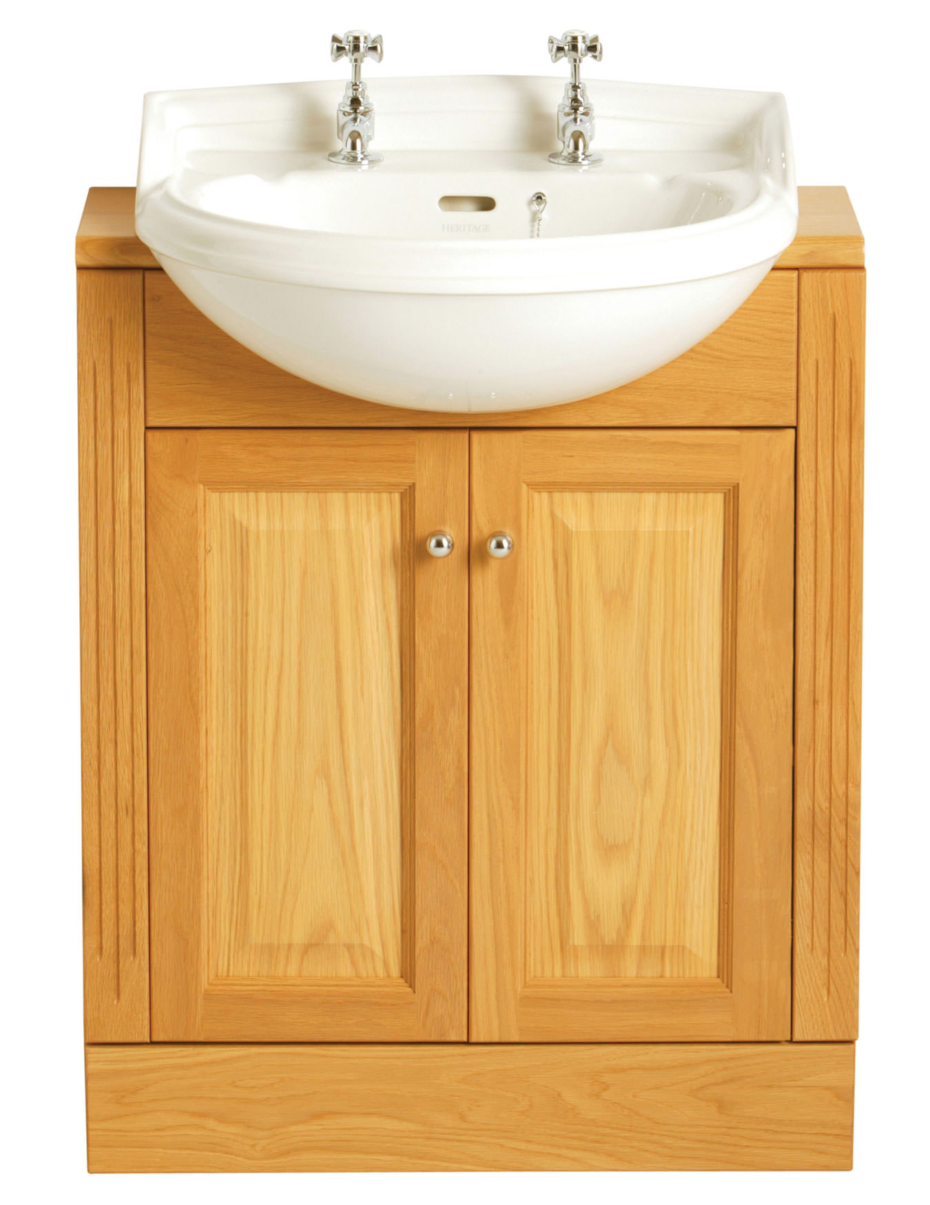 Heritage Dorchester Medium 2 Tap Hole Semi Recessed Basin