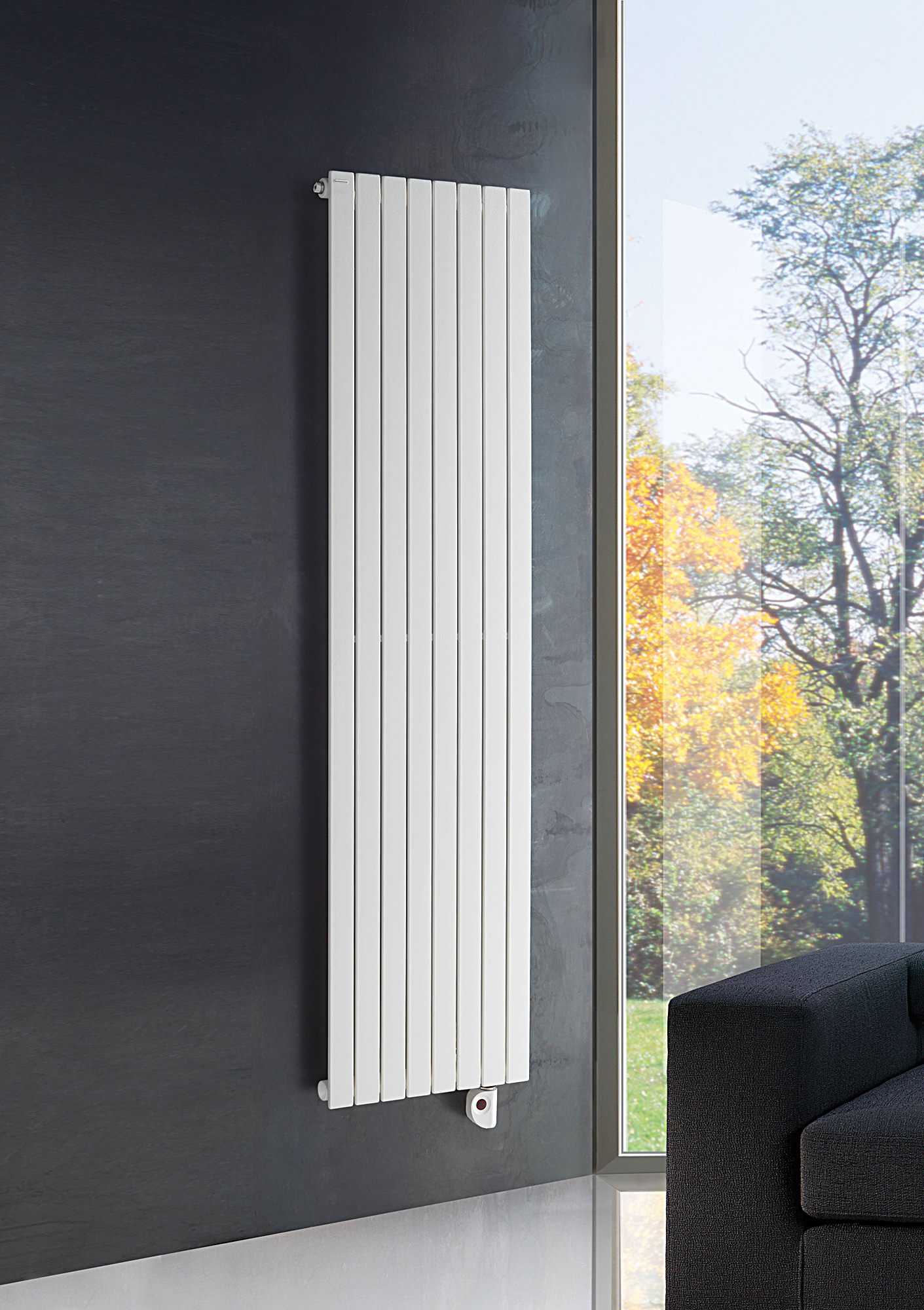 DQ Heating Rosy Electric Vertical Radiator 560 x 2000mm White