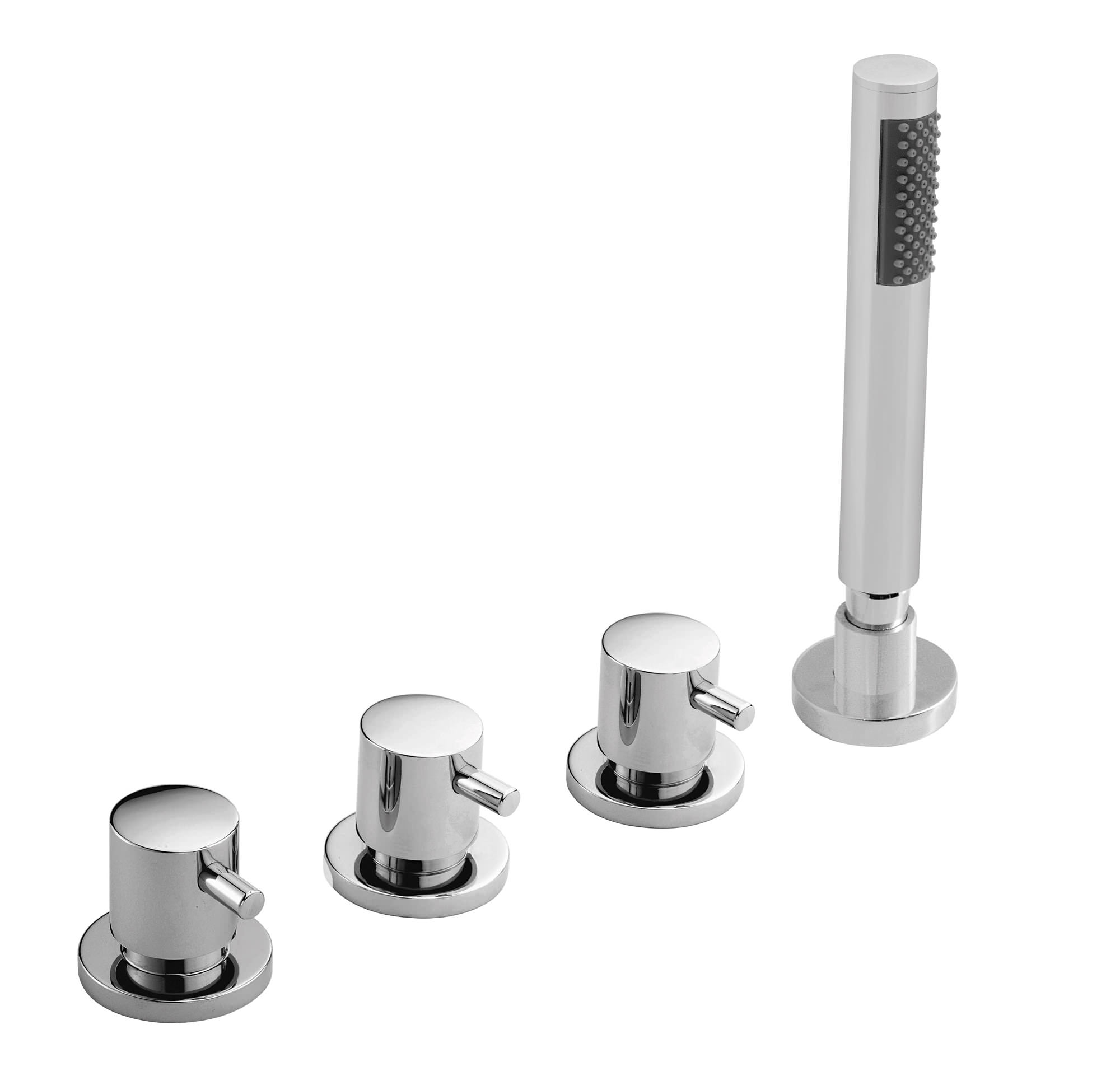 Vado Zoo 4 Hole Deck Mounted Bath Shower Mixer Tap Without Spout