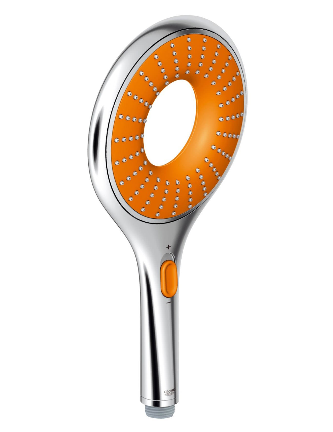 Grohe Rainshower Icon 150 Two Spray Hand Shower Chrome And Orange