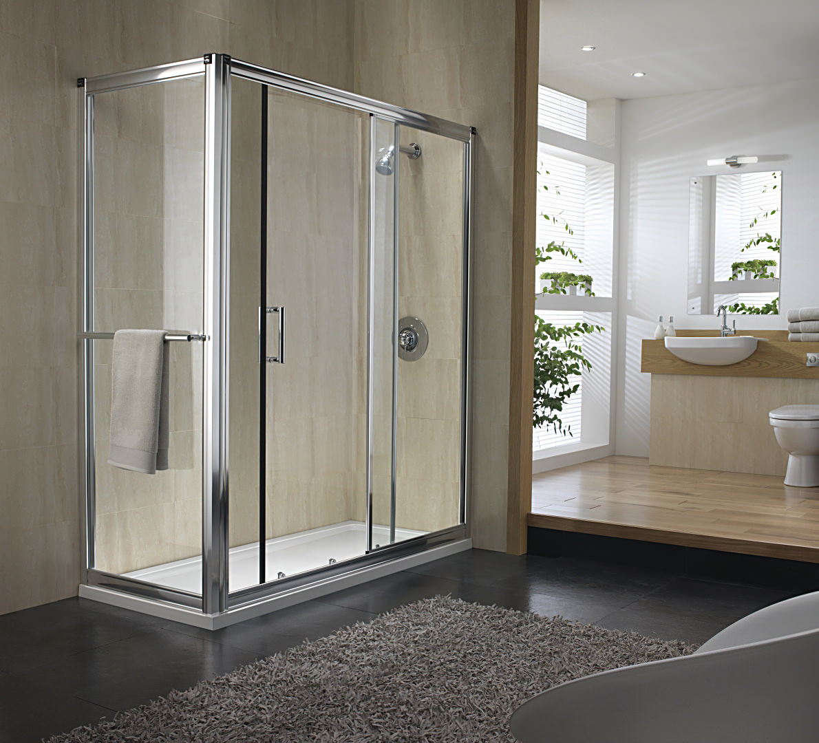 Twyford Hydr8 Sliding Shower Door 1500mm