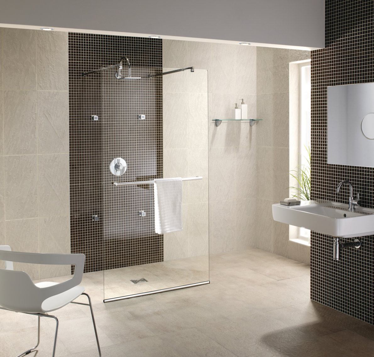 Twyford Hydr8 Walk Through Shower Panel 1000mm