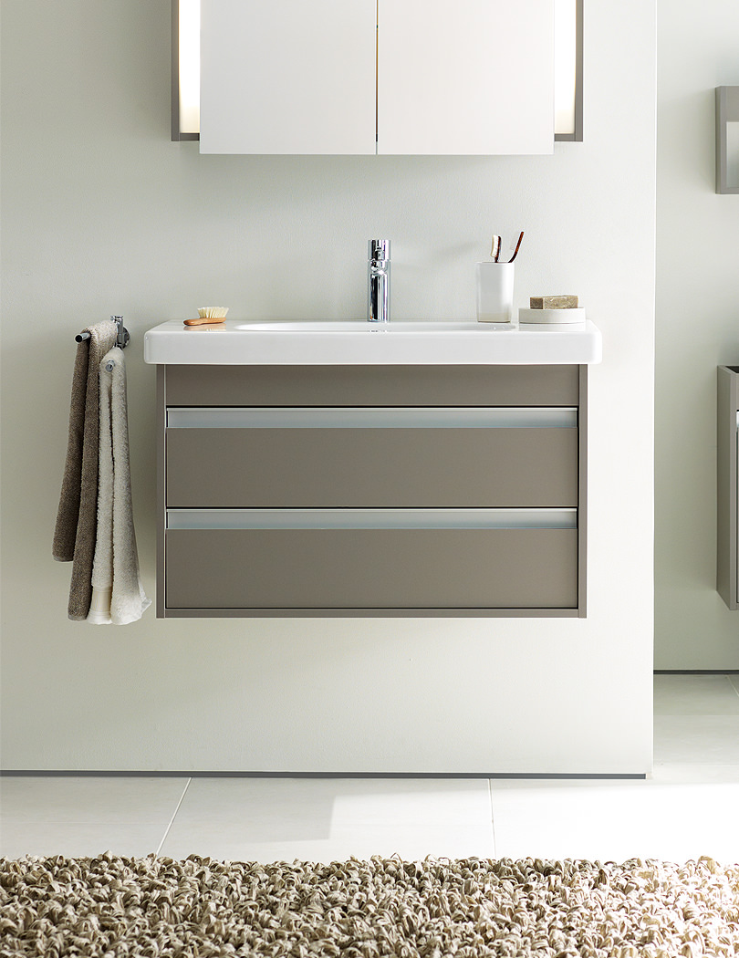 Duravit Ketho 650mm Vanity Unit With 2 Drawer And 700mm Basin