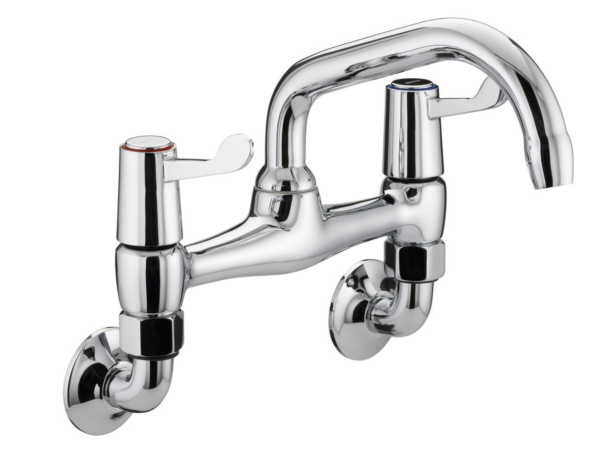 Bristan Value Lever Wall Mounted Sink Mixer Tap With 76mm Levers Bristan Value Lever Wall Mounted Sink Mixer Tap With 76mm Levers