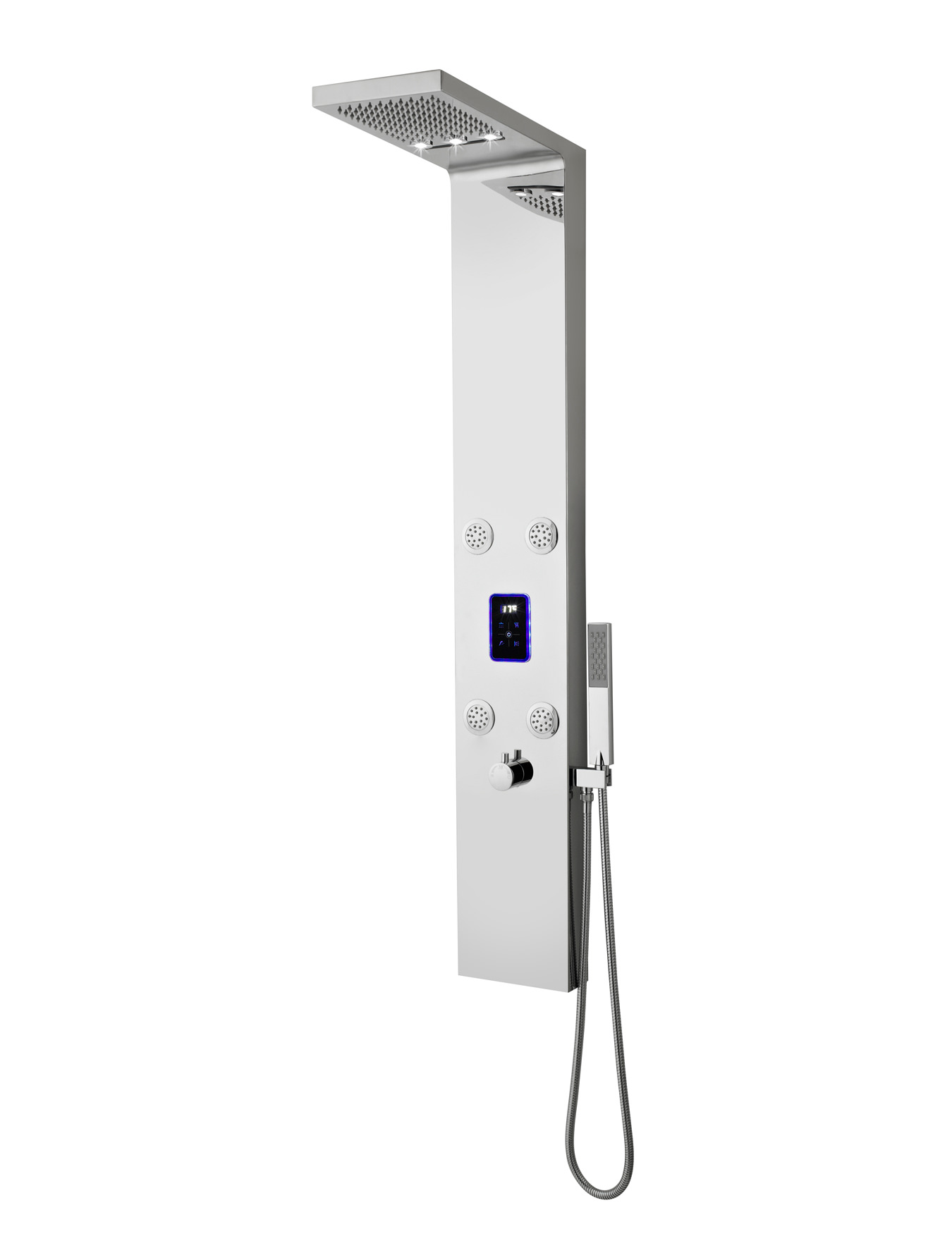 Hudson Reed Genie Chrome Led Thermostatic Shower Panel