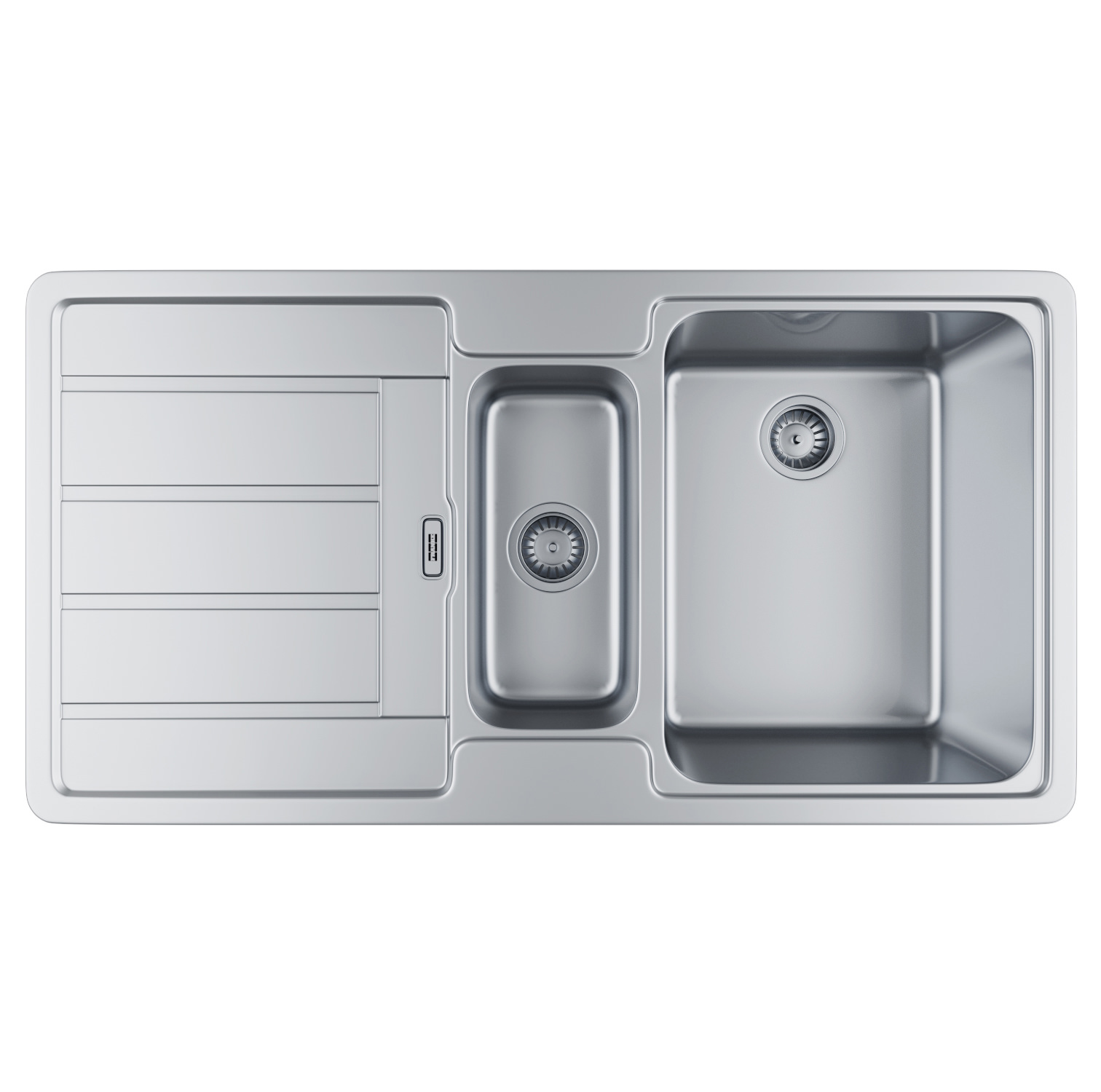Franke Hydros HDX 654 Stainless Steel Left Drainer 1.5 Bowl Inset Sink