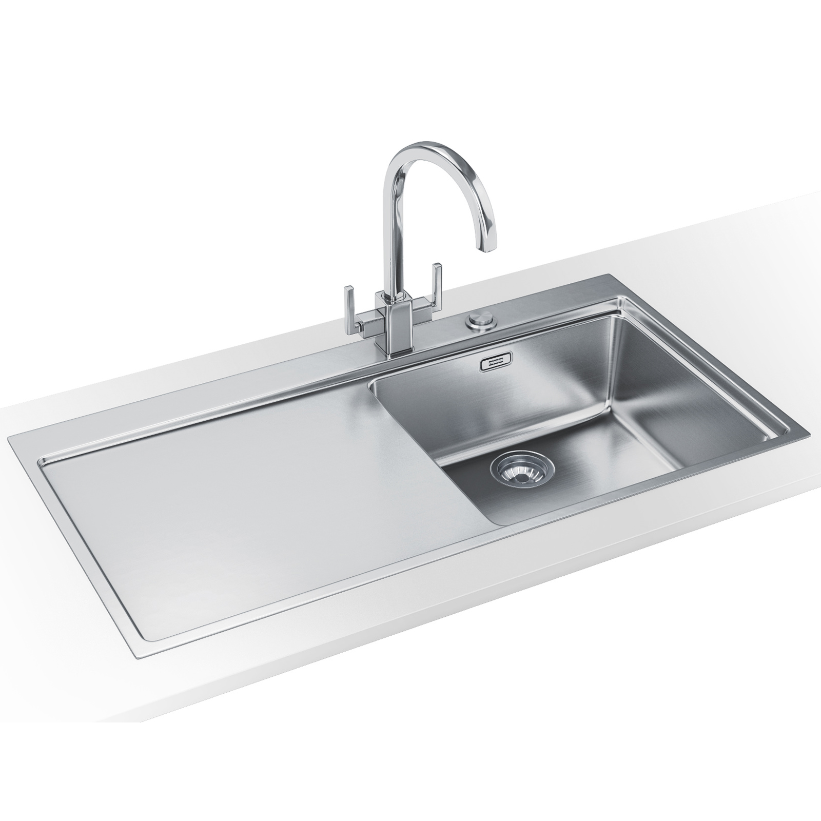 Franke Mythos MMX 211 DP - Stainless Steel Left Hand Drainer Sink And ...