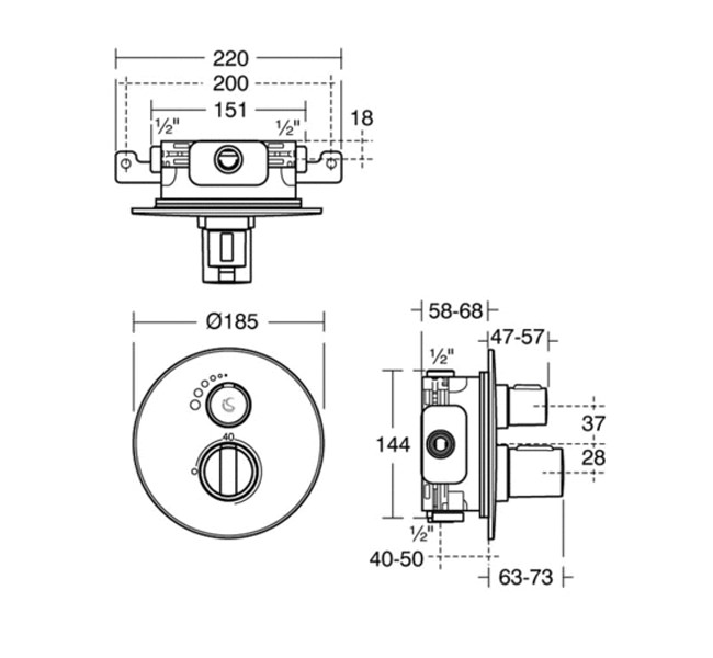 Ideal Standard Concept Easybox Slim Shower Mixer Valve