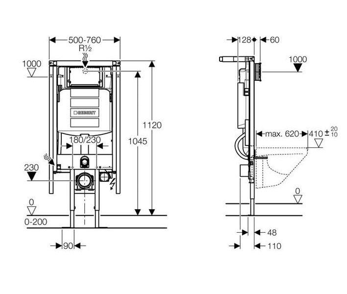 how to install a concealed cistern instructions Installation instructions.